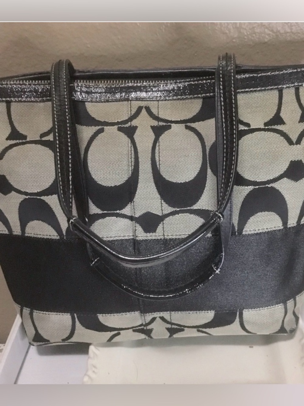 COACH CANVAS TOTES SHOULDER BAG